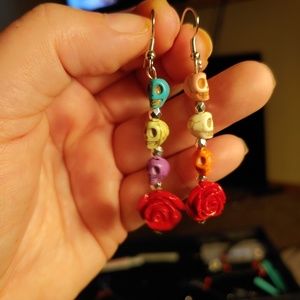 Day of the Dead bracelet and earrings